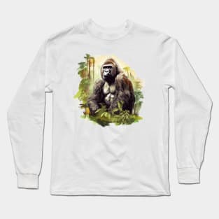 Black Gorilla Long Sleeve T-Shirt